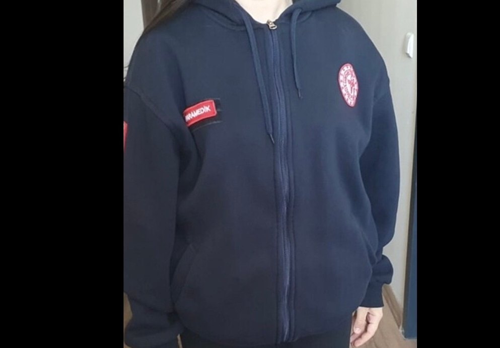 Paramedik Acil sağlık kapüşonlu hırka - Görsel 2