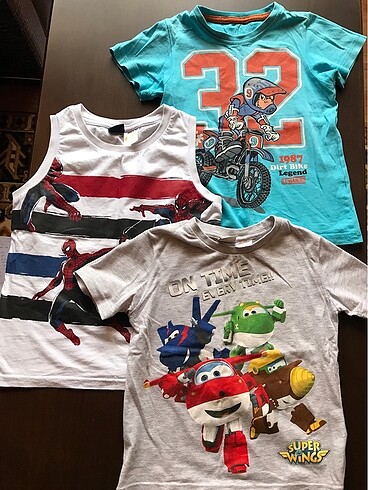 3lü erkek çocuk tshirt 3-4-5 yaş