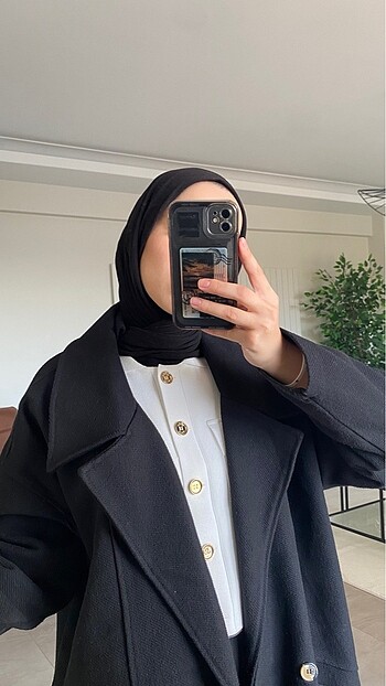 diğer Beden siyah Renk Oversize Kaban