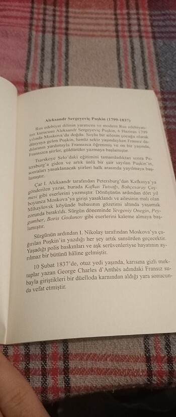  Beden Renk Yüzbaşının Kızı Aleksandr.Puskin 