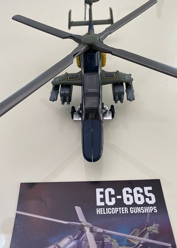 EC-665 Helikopter Oyuncak Figürü Gri