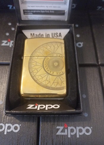 Vintage Altın Renkli Zippo Çakmak - Görsel 2