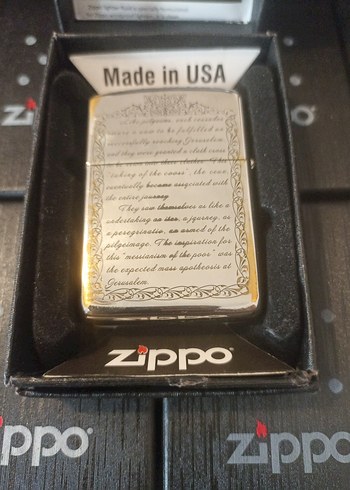 Vintage Altın Renk Zippo Çakmak - Görsel 2