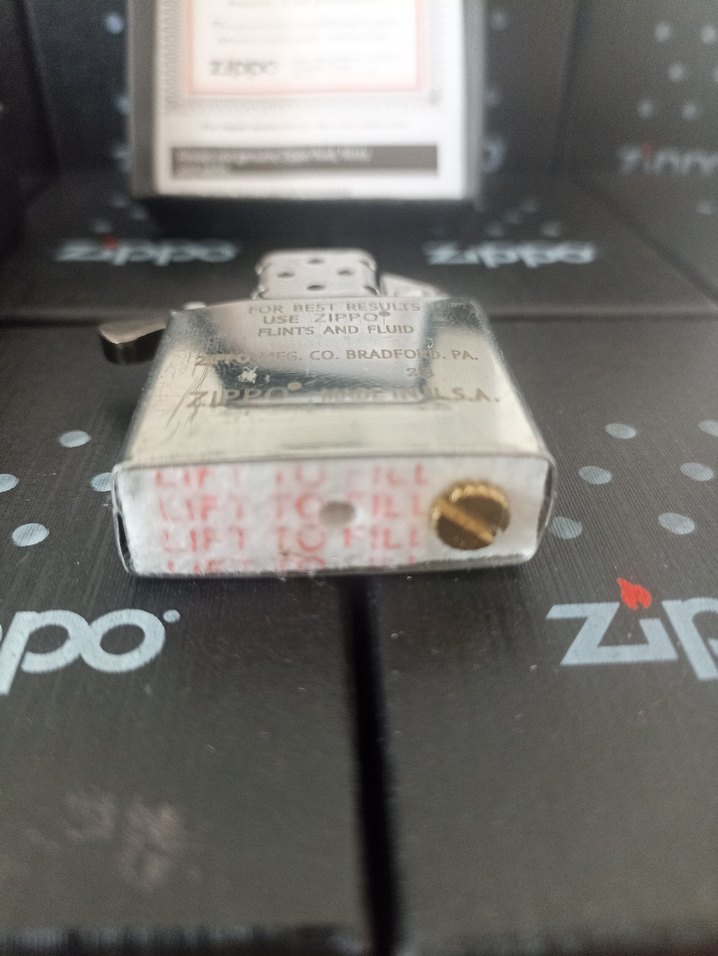 Vintage Altın Renk Zippo Çakmak - Görsel 5