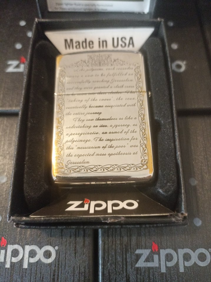 Vintage Altın Renk Zippo Çakmak - Görsel 2