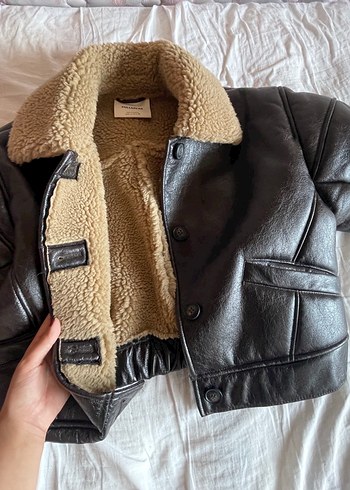Pull and Bear Aci Kahve Ceket