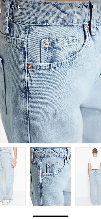 34 Beden mavi Renk Trendyolmilla Jean