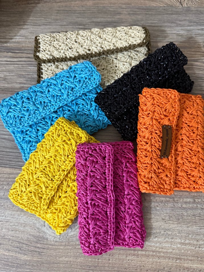 Örgü  mini cüzdan  istenilen  renklerde şipariş. Üzerine yapılır - Görsel 5