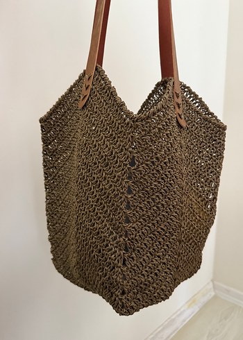 Bohem Örgü Kadın Çanta Kahverengi - Görsel 3