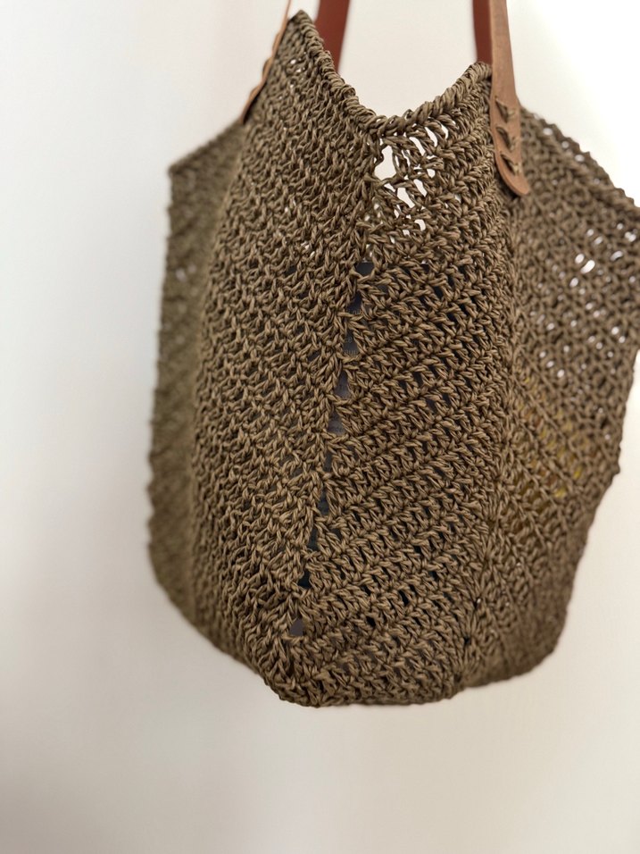 Bohem Örgü Kadın Çanta Kahverengi - Görsel 4