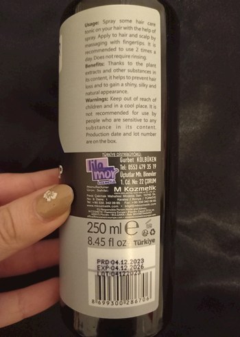 Urban Care Lilamor Biotin & Kafeinli saç uzatma tonik