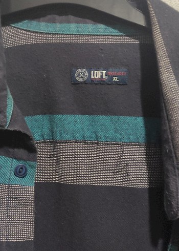 Loft Erkek Gri Çizgili Sokak Stili Gömlek