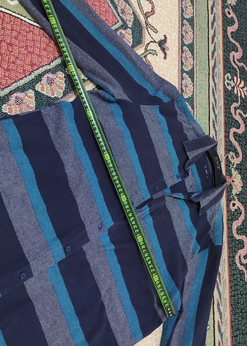 Loft Erkek Gri Çizgili Sokak Stili Gömlek - Görsel 8