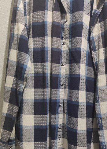 Gri Baskılı Uzun Kollu Erkek Gömlek - Görsel 3