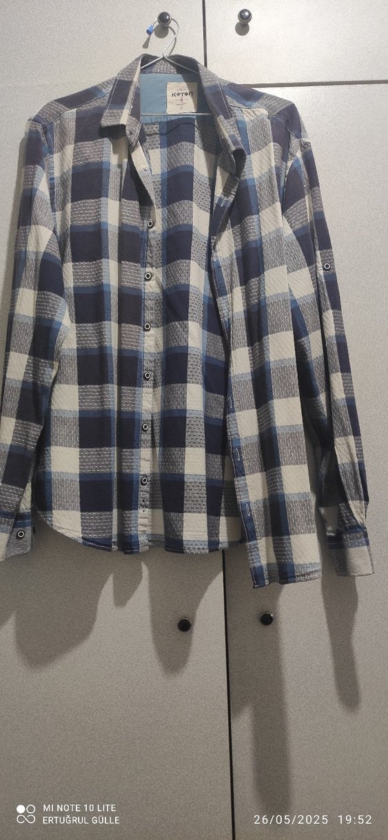 Gri Baskılı Uzun Kollu Erkek Gömlek - Görsel 2