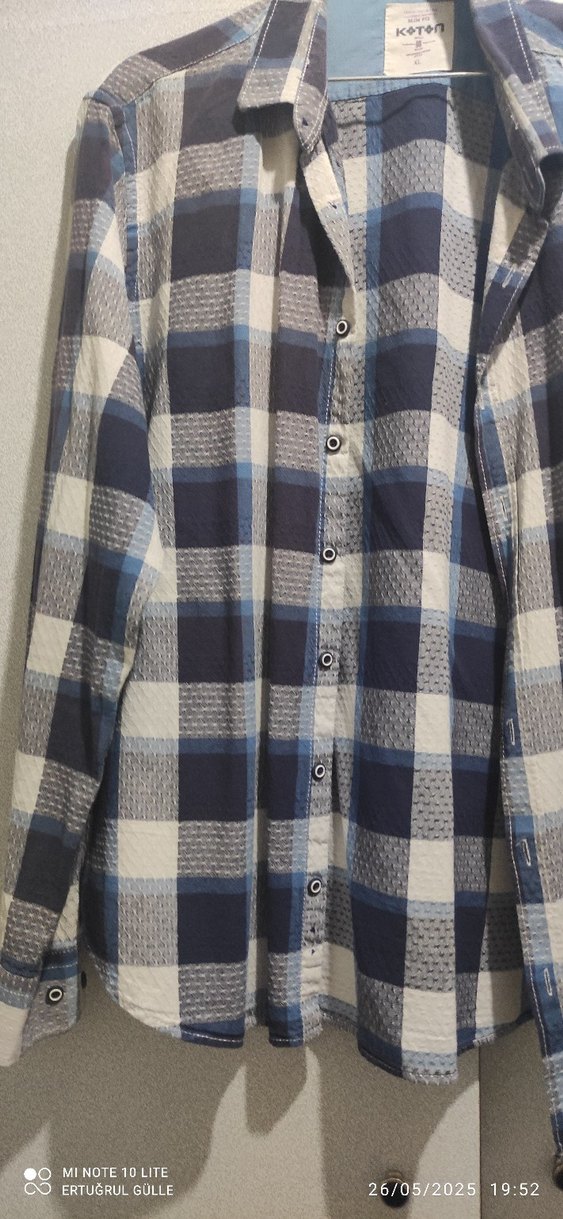 Gri Baskılı Uzun Kollu Erkek Gömlek - Görsel 3