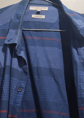 Mavi Pilili Uzun Kollu Oversize Gömlek - Görsel 3