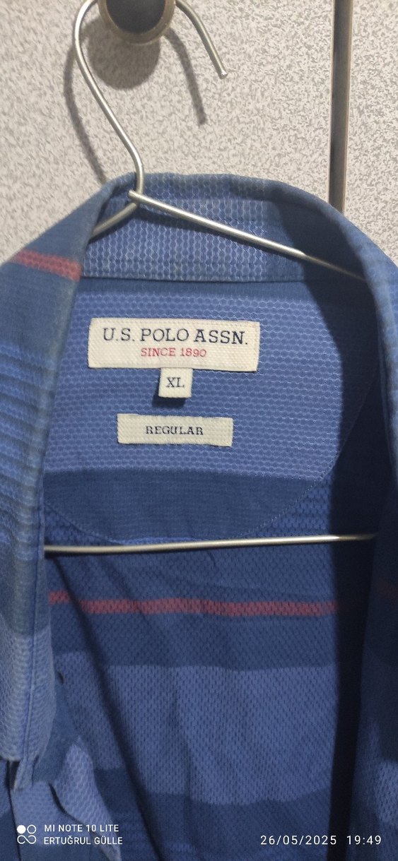 Mavi Pilili Uzun Kollu Oversize Gömlek - Görsel 4