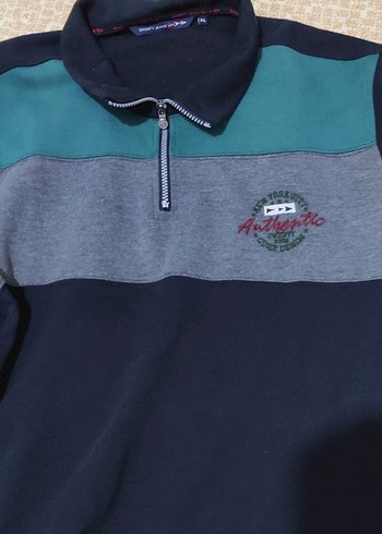 Gri Fermuarlı Erkek Sweatshirt - Görsel 2