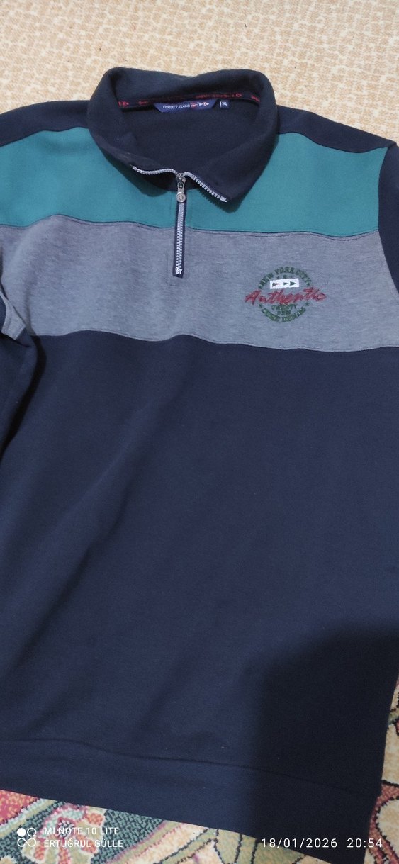 Gri Fermuarlı Erkek Sweatshirt - Görsel 5