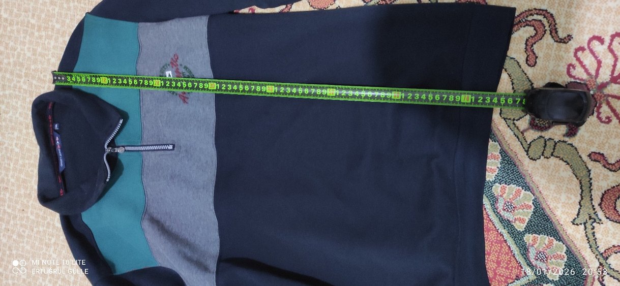 Gri Fermuarlı Erkek Sweatshirt - Görsel 4