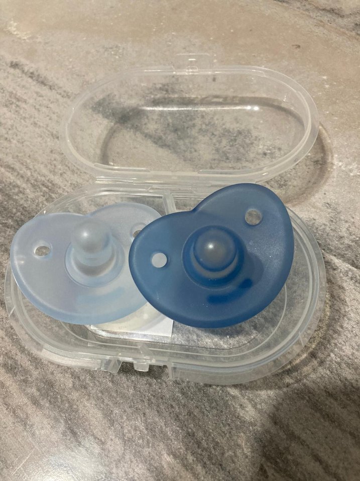 Mavi ve Gri Emzik Seti - Görsel 2