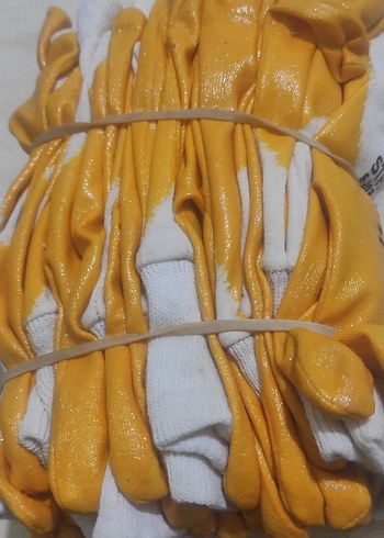 Sarı Parlak Desenli Erkek Eldiven XL 5 paket - Görsel 5