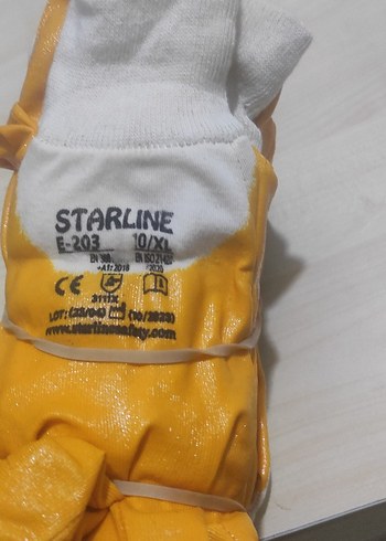 Sarı Parlak Desenli Erkek Eldiven XL 5 paket - Görsel 4