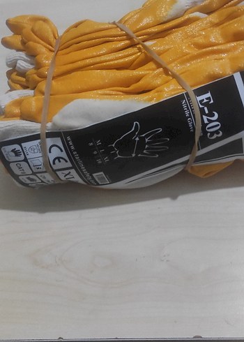 Sarı Parlak Desenli Erkek Eldiven XL 5 paket - Görsel 2