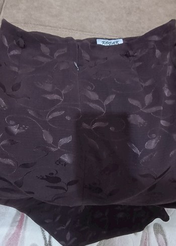 Bordo Drapeli Kadın Uzun Etek - Görsel 3