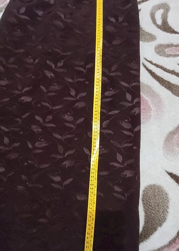 Bordo Drapeli Kadın Uzun Etek - Görsel 4