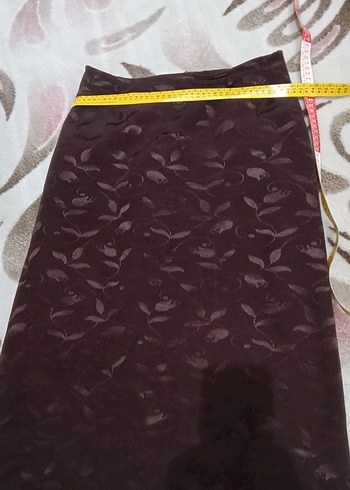 Bordo Drapeli Kadın Uzun Etek - Görsel 2