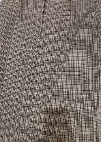 Kadın Bej Pileli ve yırtmaçlı Uzun Etek - Görsel 5