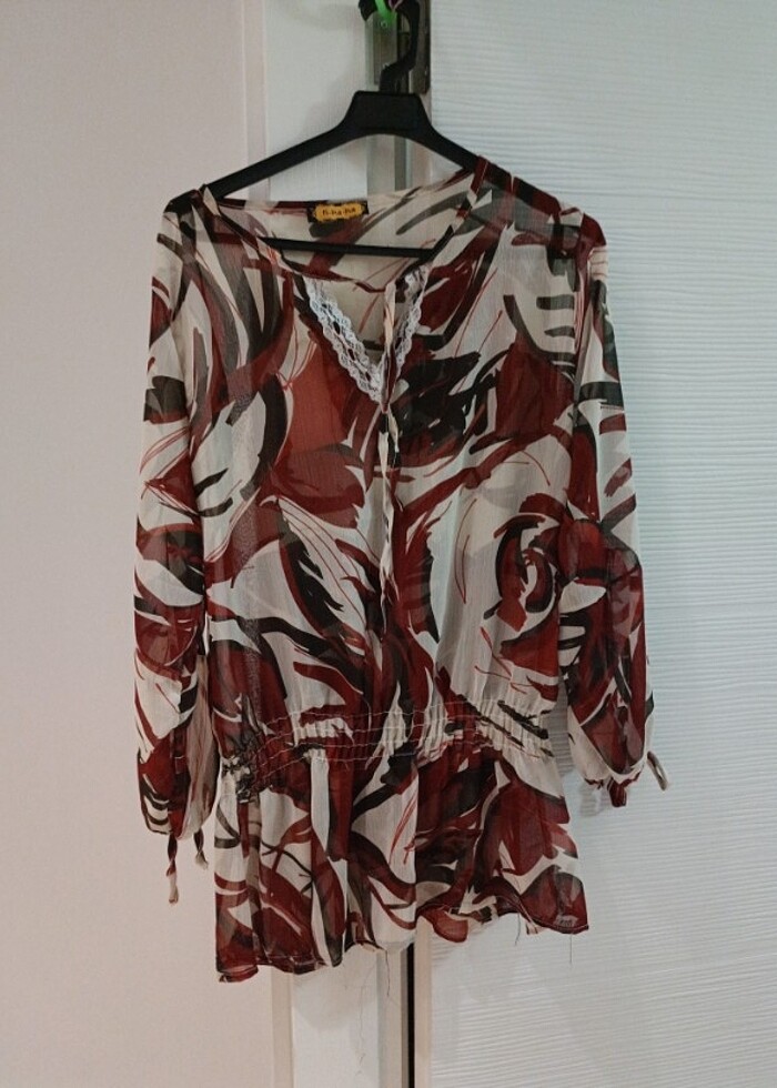 Yazlık şifon elbise tunik  - Görsel 5