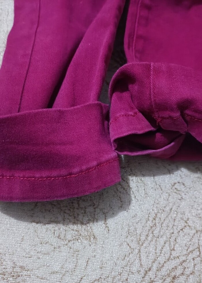 Kız çocuk kırmız keten ı pantolon  - Görsel 3