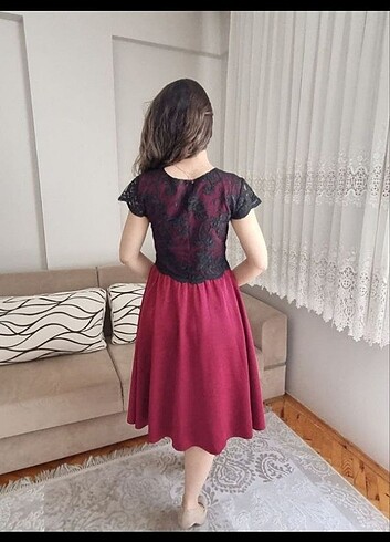 36 Beden bordo Renk Temiz abiye