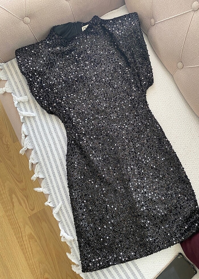 pullu payetli mezuniyet elbisesi - Görsel 2