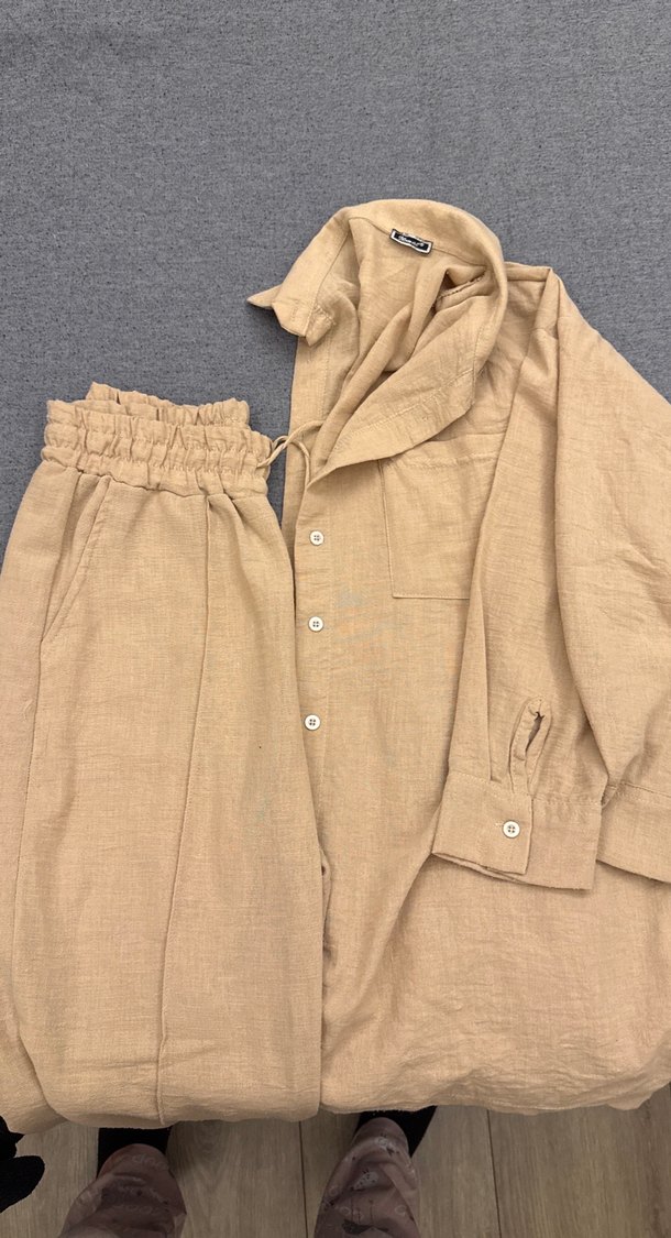 Kadın bej renkli takım - Görsel 2