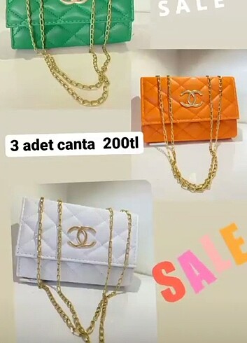 3 adet canta 200 tl 