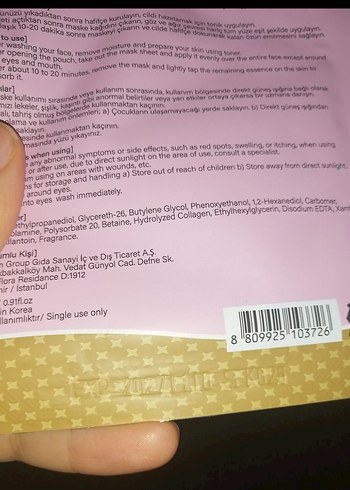 Pure Korean Kolajen Maske - Görsel 2