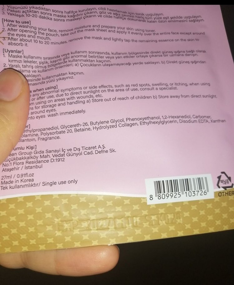 Pure Korean Kolajen Maske - Görsel 2