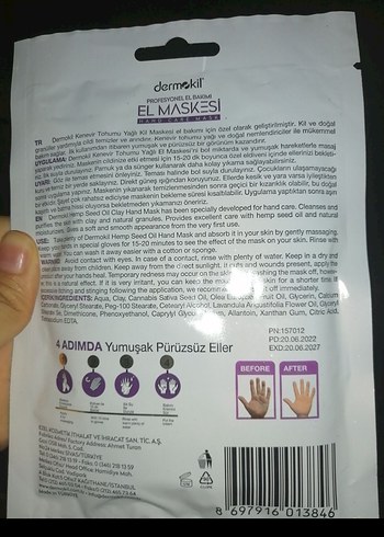 Dermokil Kil & Kenevir Tohumu Yağı El Maskesi 35 ml - Görsel 2