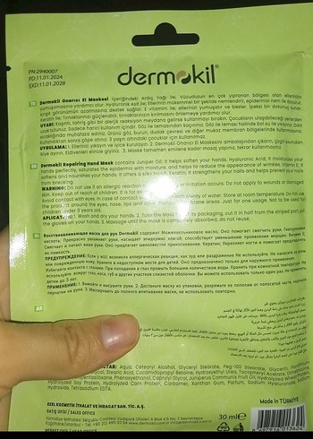 Dermokil Onarıcı El Maskesi 20 Dakika - Görsel 2