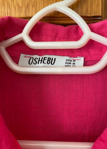 Zara Pembe Kısa Kollu Keten Gömlek