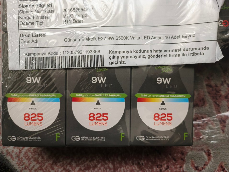 Günsan LED Ampul 8 ADET FİYATIDIR - Görsel 3