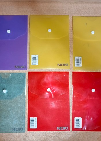 Noki Düğmeli Dosya Seti zarf dosya a6 - 6adet fiyati - Görsel 6