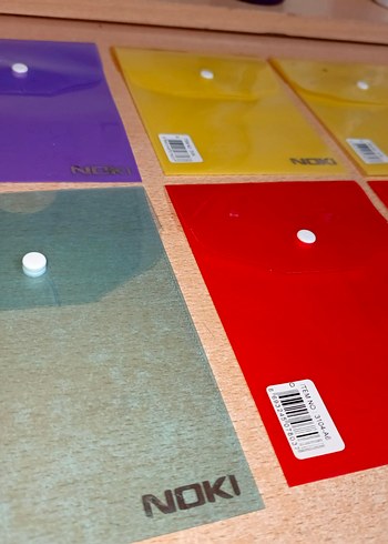 Noki Düğmeli Dosya Seti zarf dosya a6 - 6adet fiyati - Görsel 4