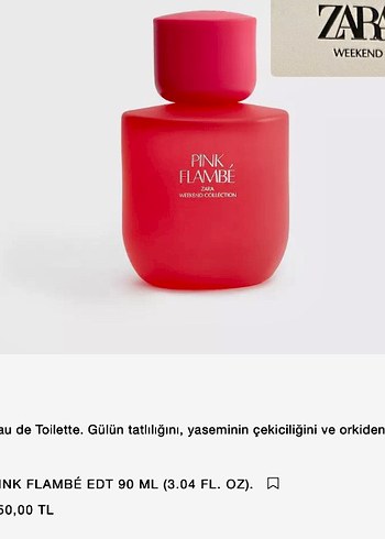 Beden Renk Zara Weekend Pink Flambe Kadın Parfüm 90 ml