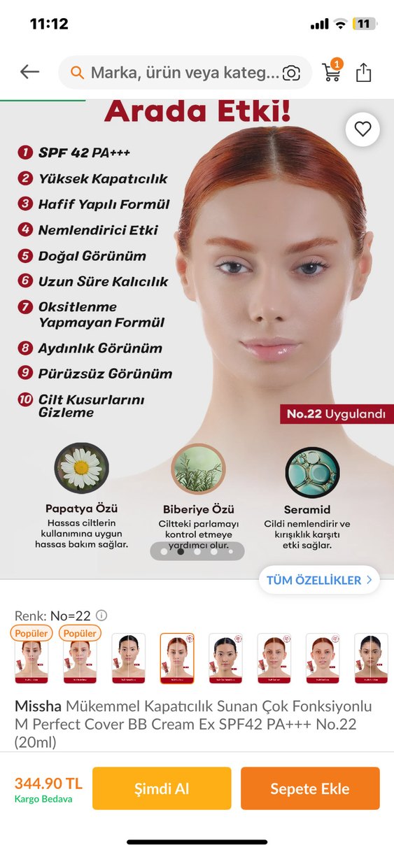 Missha bb krem No.22 Cool Sand 20 ml - Görsel 4