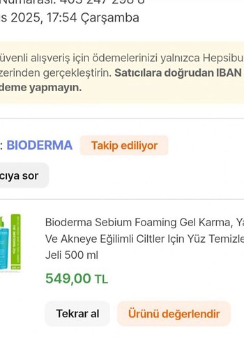 Bioderma yüz yıkama jeli 500 ml yağlı cilt için